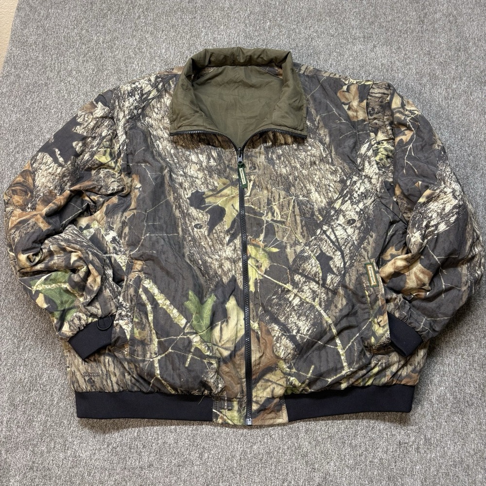 Remington Mossy Oak Break Up Reversible Hunting Jacket Mens XL Camo Vest Convert
